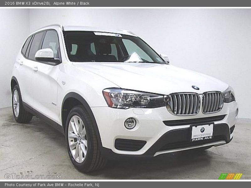 Alpine White / Black 2016 BMW X3 xDrive28i