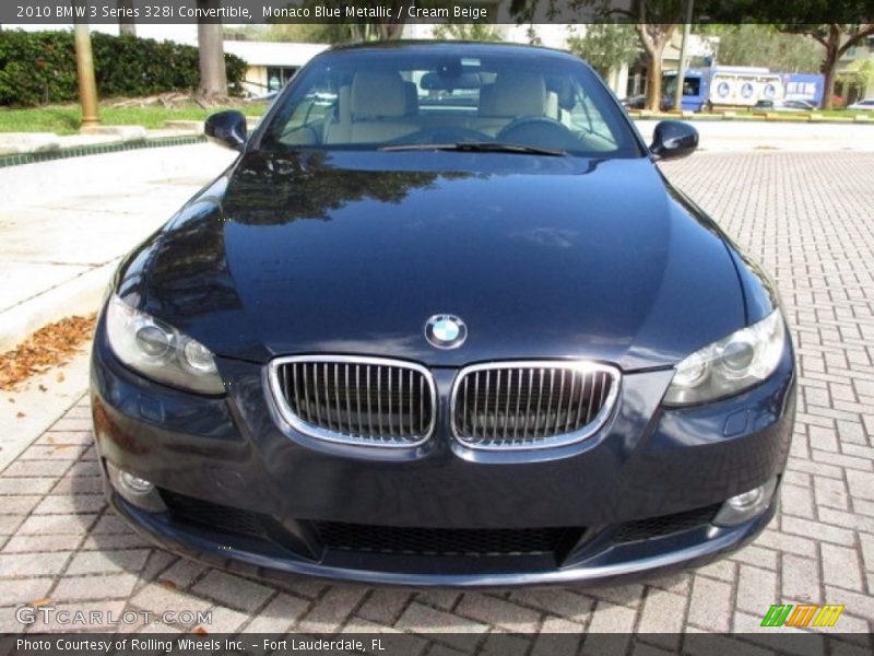 Monaco Blue Metallic / Cream Beige 2010 BMW 3 Series 328i Convertible