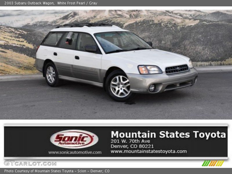 White Frost Pearl / Gray 2003 Subaru Outback Wagon