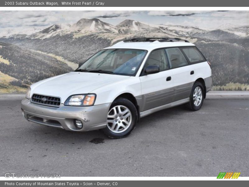 White Frost Pearl / Gray 2003 Subaru Outback Wagon