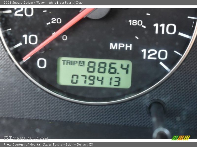 White Frost Pearl / Gray 2003 Subaru Outback Wagon