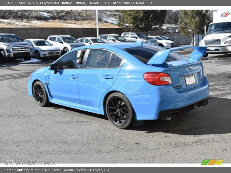 Hyper Blue / Carbon Black/Hyper Blue 2016 Subaru WRX STI HyperBlue Limited Edition