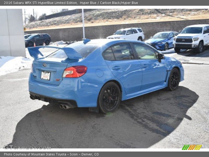 Hyper Blue / Carbon Black/Hyper Blue 2016 Subaru WRX STI HyperBlue Limited Edition