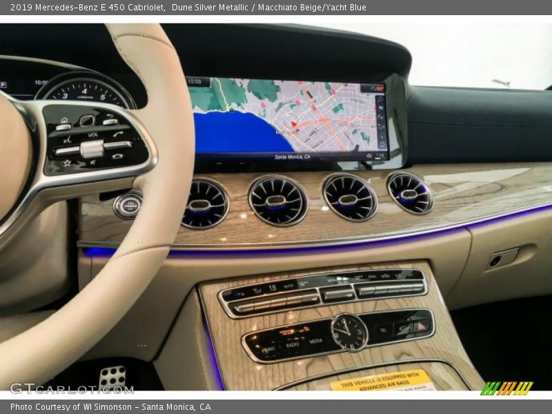 Dune Silver Metallic / Macchiato Beige/Yacht Blue 2019 Mercedes-Benz E 450 Cabriolet