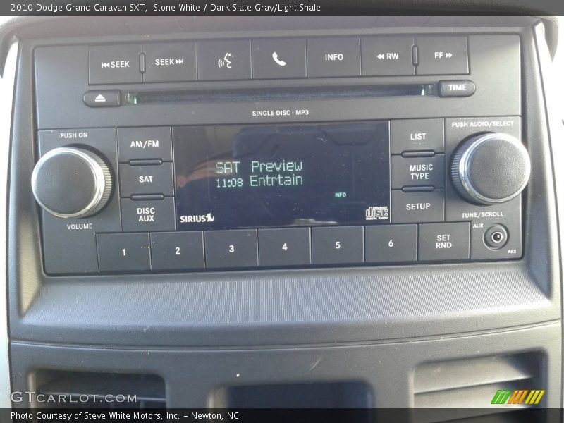 Stone White / Dark Slate Gray/Light Shale 2010 Dodge Grand Caravan SXT