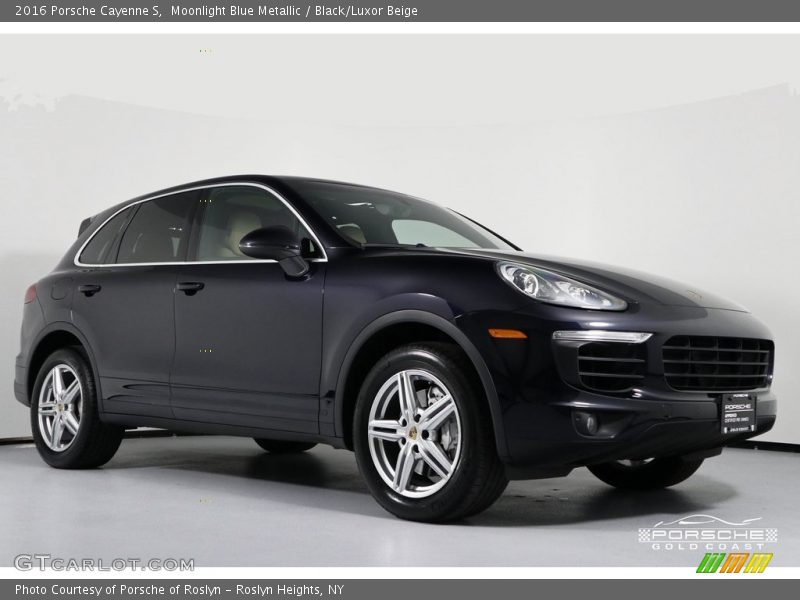 Moonlight Blue Metallic / Black/Luxor Beige 2016 Porsche Cayenne S