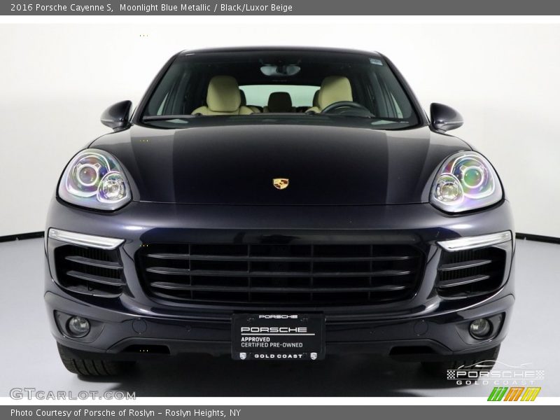Moonlight Blue Metallic / Black/Luxor Beige 2016 Porsche Cayenne S