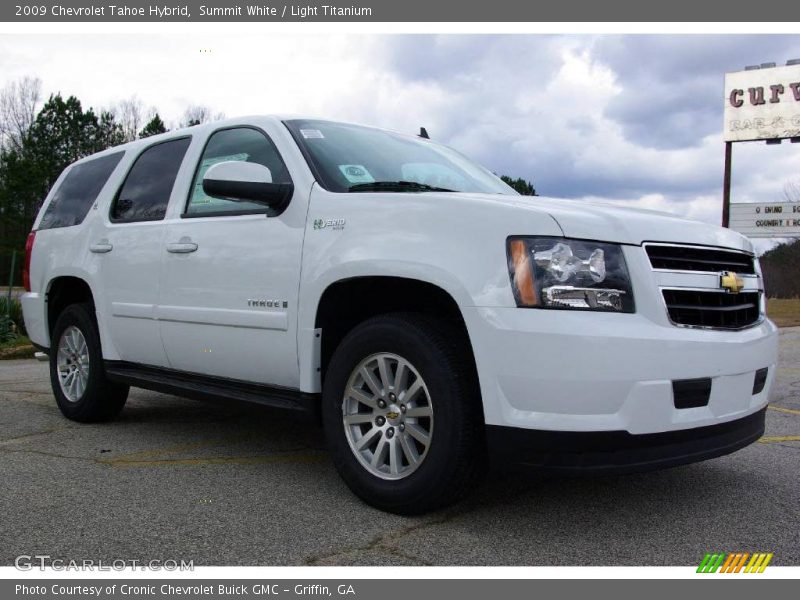 Summit White / Light Titanium 2009 Chevrolet Tahoe Hybrid
