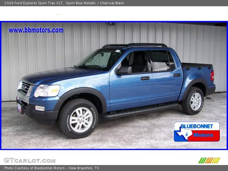 Sport Blue Metallic / Charcoal Black 2009 Ford Explorer Sport Trac XLT