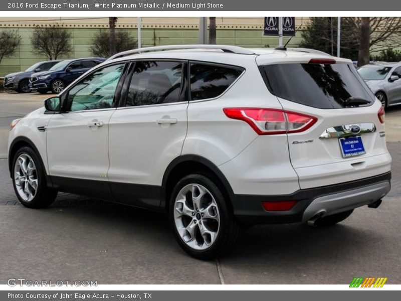 White Platinum Metallic / Medium Light Stone 2016 Ford Escape Titanium