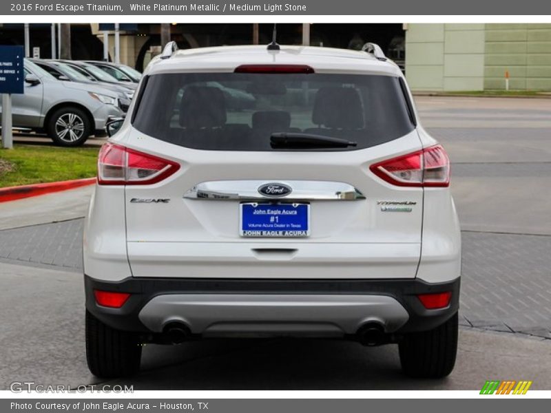 White Platinum Metallic / Medium Light Stone 2016 Ford Escape Titanium