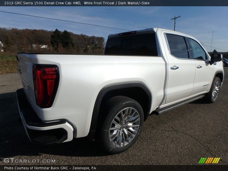 White Frost Tricoat / Dark Walnut/­Slate 2019 GMC Sierra 1500 Denali Crew Cab 4WD