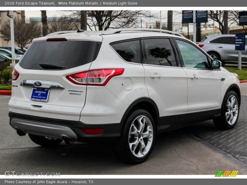 White Platinum Metallic / Medium Light Stone 2016 Ford Escape Titanium