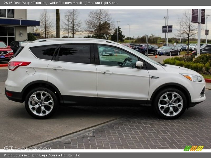 White Platinum Metallic / Medium Light Stone 2016 Ford Escape Titanium