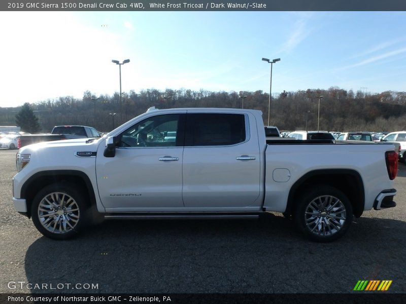 White Frost Tricoat / Dark Walnut/­Slate 2019 GMC Sierra 1500 Denali Crew Cab 4WD