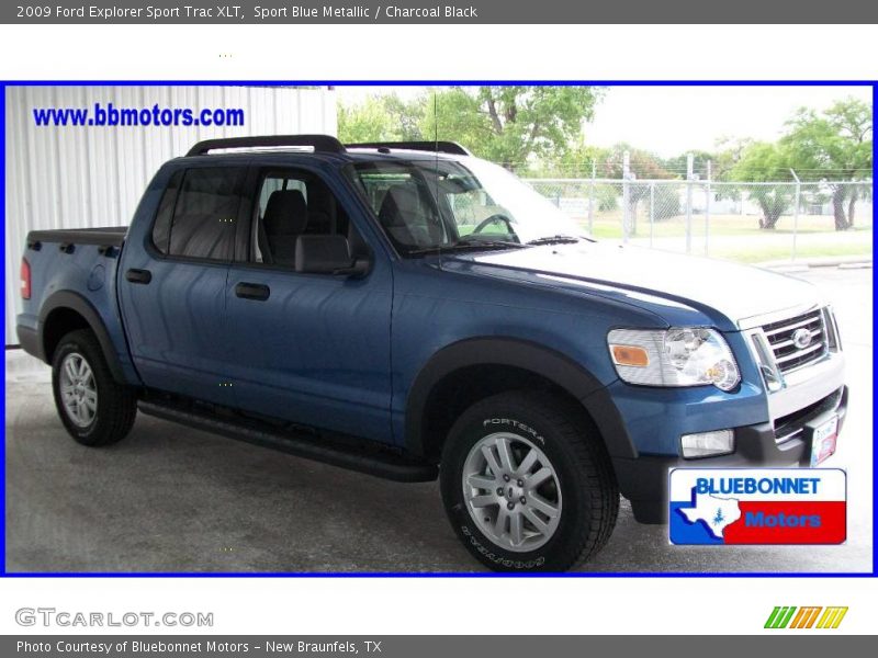 Sport Blue Metallic / Charcoal Black 2009 Ford Explorer Sport Trac XLT