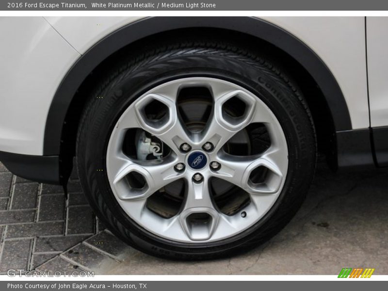 White Platinum Metallic / Medium Light Stone 2016 Ford Escape Titanium
