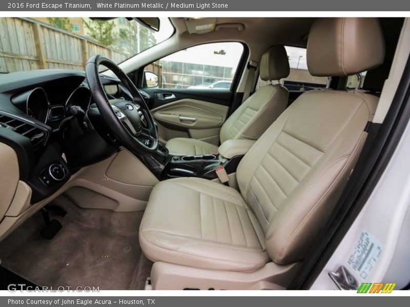White Platinum Metallic / Medium Light Stone 2016 Ford Escape Titanium