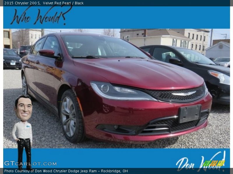 Velvet Red Pearl / Black 2015 Chrysler 200 S