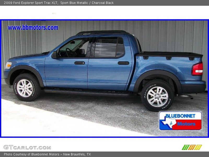 Sport Blue Metallic / Charcoal Black 2009 Ford Explorer Sport Trac XLT