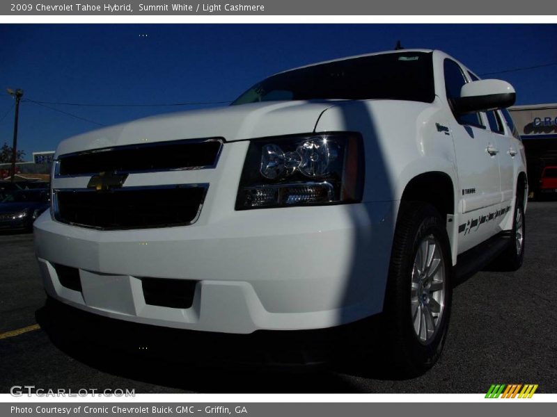Summit White / Light Cashmere 2009 Chevrolet Tahoe Hybrid