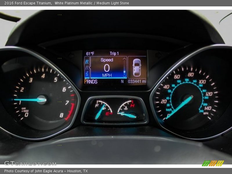 White Platinum Metallic / Medium Light Stone 2016 Ford Escape Titanium