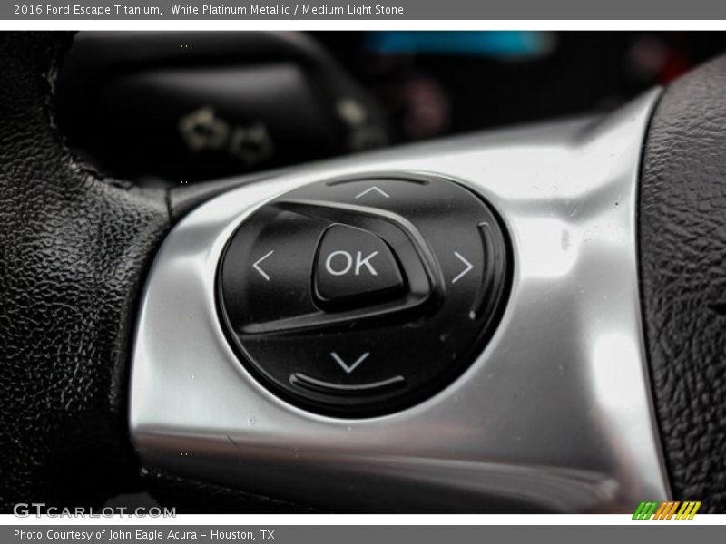 White Platinum Metallic / Medium Light Stone 2016 Ford Escape Titanium