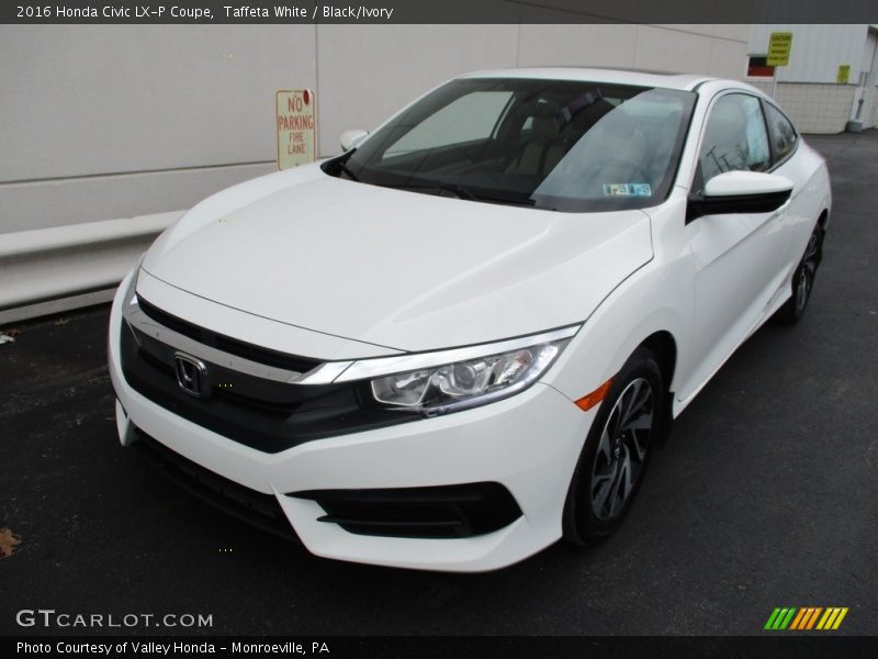 Taffeta White / Black/Ivory 2016 Honda Civic LX-P Coupe