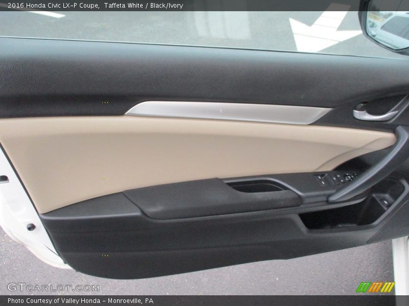 Taffeta White / Black/Ivory 2016 Honda Civic LX-P Coupe