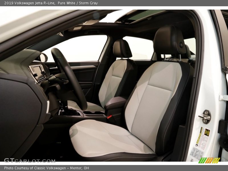 Pure White / Storm Gray 2019 Volkswagen Jetta R-Line