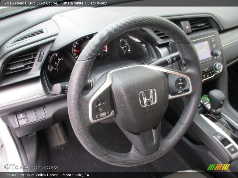 Taffeta White / Black/Ivory 2016 Honda Civic LX-P Coupe