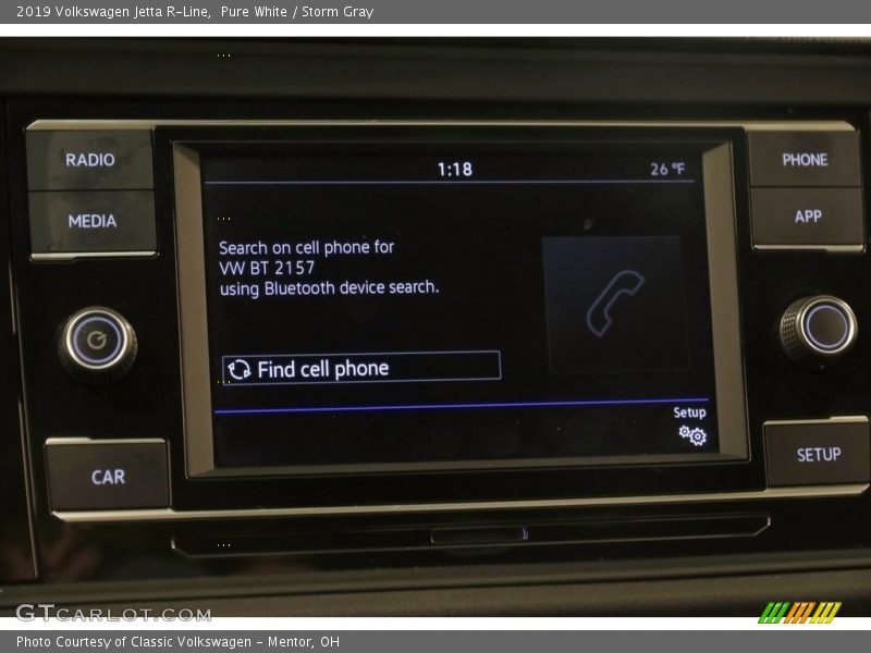 Pure White / Storm Gray 2019 Volkswagen Jetta R-Line