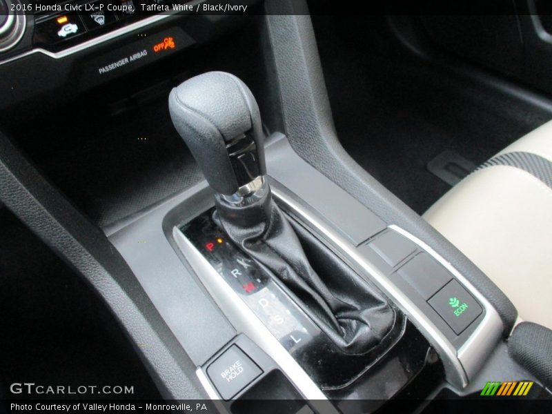 Taffeta White / Black/Ivory 2016 Honda Civic LX-P Coupe