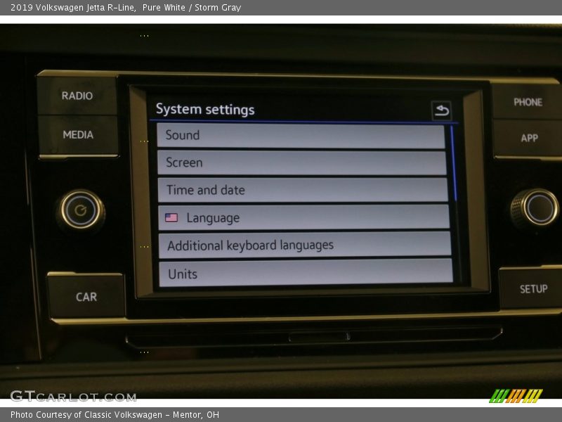 Pure White / Storm Gray 2019 Volkswagen Jetta R-Line