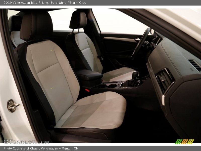 Pure White / Storm Gray 2019 Volkswagen Jetta R-Line