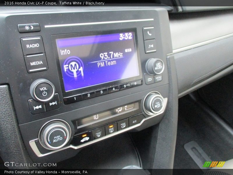 Taffeta White / Black/Ivory 2016 Honda Civic LX-P Coupe