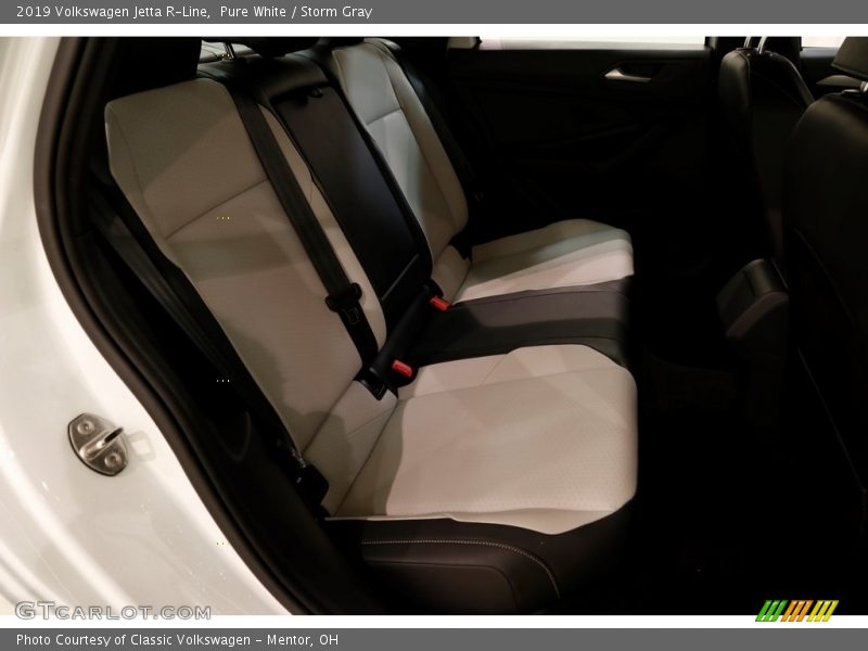 Pure White / Storm Gray 2019 Volkswagen Jetta R-Line