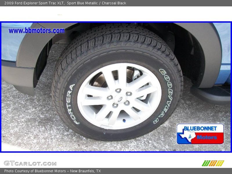 Sport Blue Metallic / Charcoal Black 2009 Ford Explorer Sport Trac XLT
