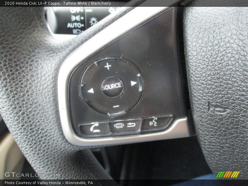Taffeta White / Black/Ivory 2016 Honda Civic LX-P Coupe