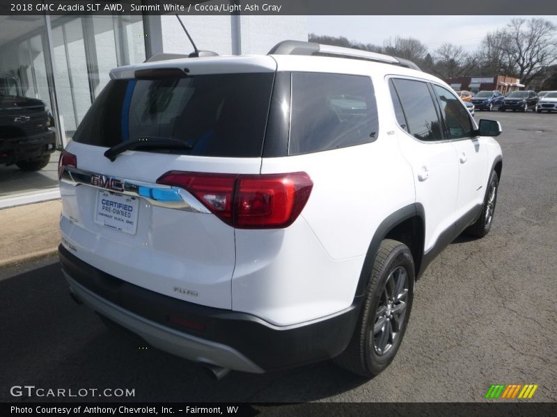 Summit White / Cocoa/Light Ash Gray 2018 GMC Acadia SLT AWD