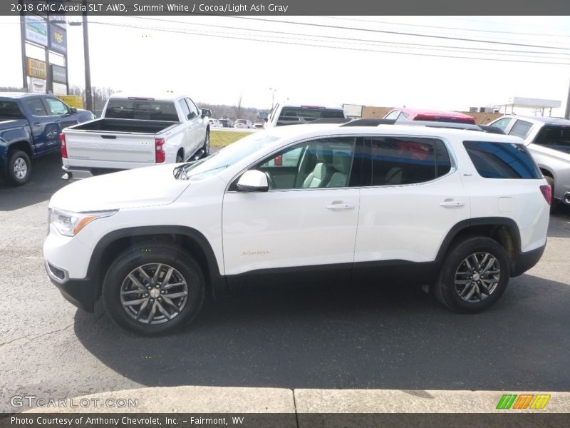 Summit White / Cocoa/Light Ash Gray 2018 GMC Acadia SLT AWD