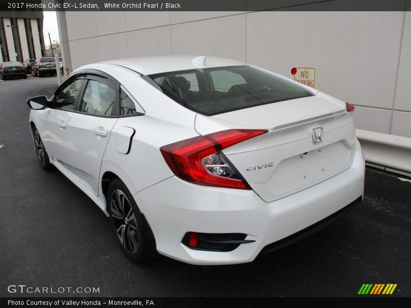 White Orchid Pearl / Black 2017 Honda Civic EX-L Sedan
