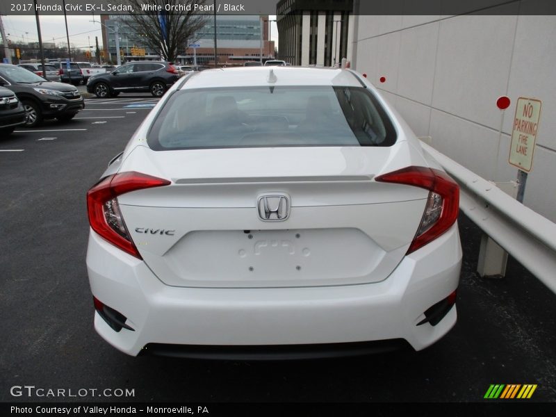 White Orchid Pearl / Black 2017 Honda Civic EX-L Sedan