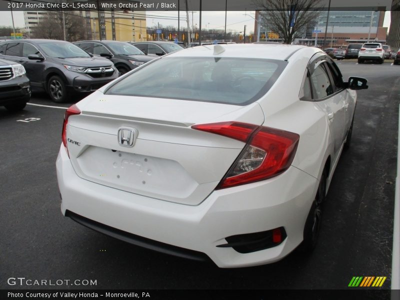 White Orchid Pearl / Black 2017 Honda Civic EX-L Sedan