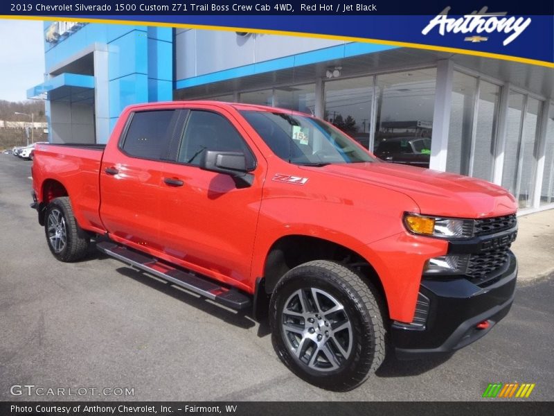 Red Hot / Jet Black 2019 Chevrolet Silverado 1500 Custom Z71 Trail Boss Crew Cab 4WD