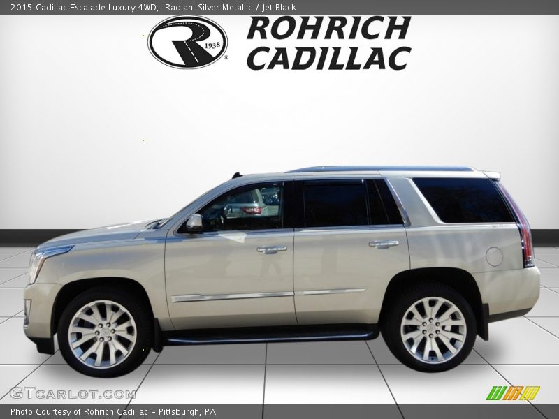 Radiant Silver Metallic / Jet Black 2015 Cadillac Escalade Luxury 4WD