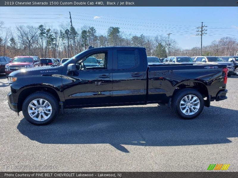 Black / Jet Black 2019 Chevrolet Silverado 1500 Custom Double Cab 4WD