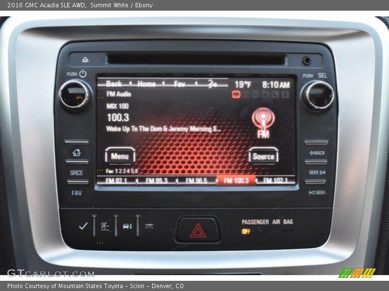 Summit White / Ebony 2016 GMC Acadia SLE AWD