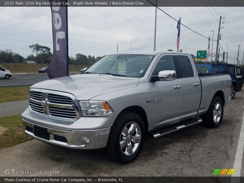 Bright Silver Metallic / Black/Diesel Gray 2015 Ram 1500 Big Horn Quad Cab