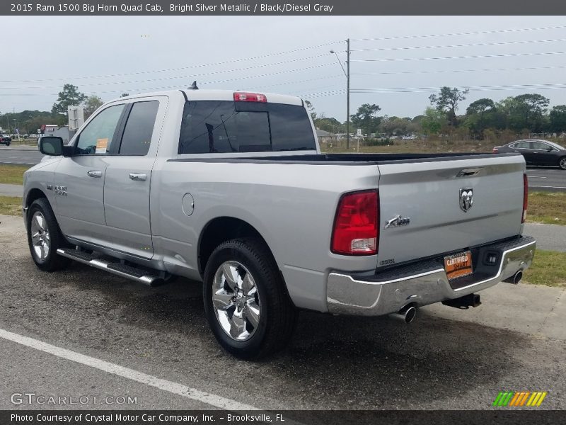 Bright Silver Metallic / Black/Diesel Gray 2015 Ram 1500 Big Horn Quad Cab